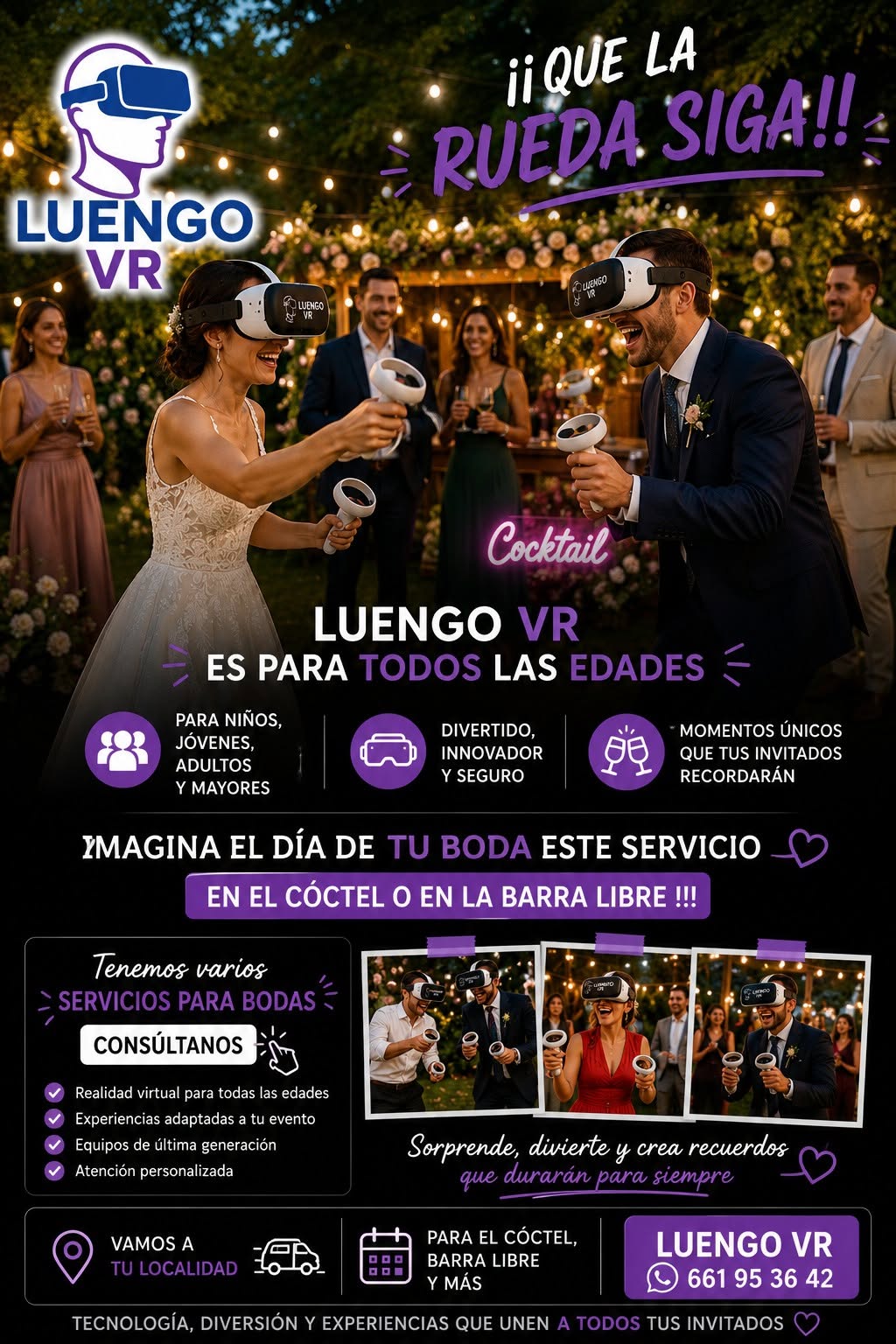 Cartel de bodas con Luengo VR