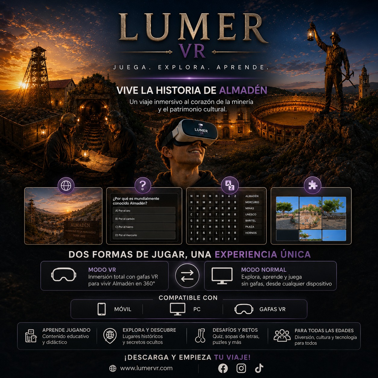 Lumer VR vive la historia de Almadén