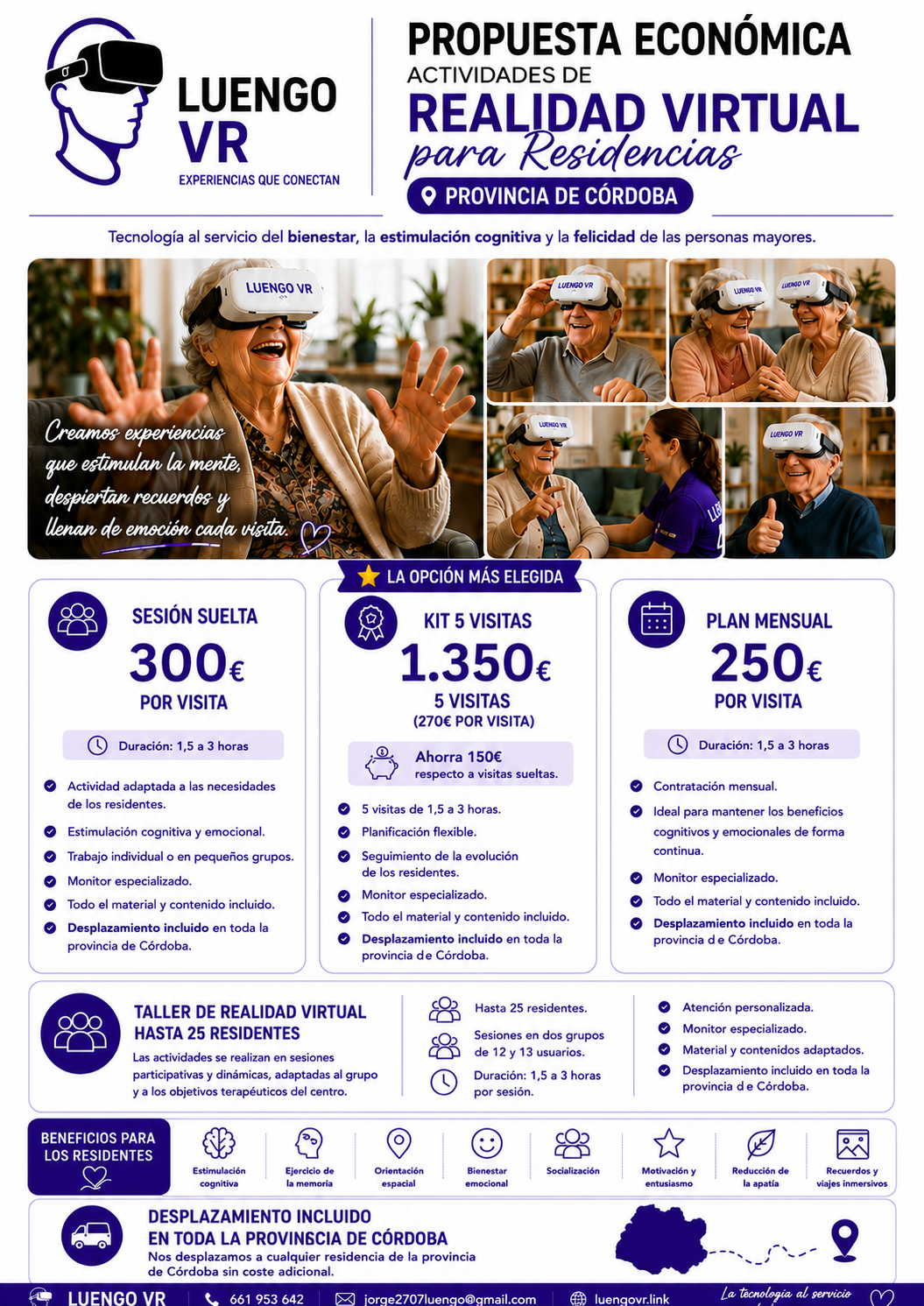 Presupuesto de realidad virtual para residencias en la provincia de Cordoba